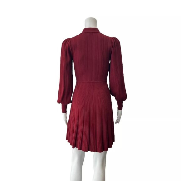 Sandro Burgundy Mini Dress - Picture 11 of 16